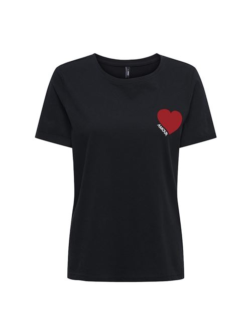 ONLY | 15366452/Black Heart barrados cherry